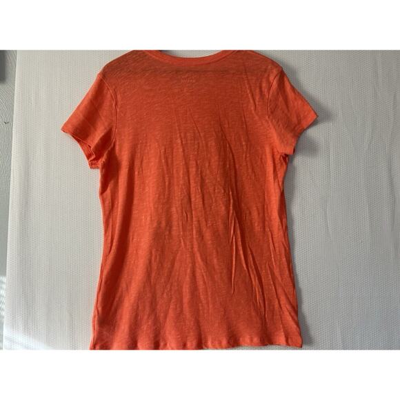 Old Navy Orange Peace Love Floral Lightweight Casual Short Sleeve Tee Large NWT - Picture 9 of 12